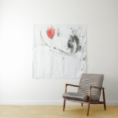 水彩美しい：メスポートレートイラストレーション タペストリー (インサイチュ(横))