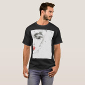 水彩美しい：メスポートレートイラストレーション Tシャツ (正面フル)