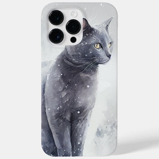 水彩美ロシアのしい猫 Case-Mate iPhoneケース (裏面)