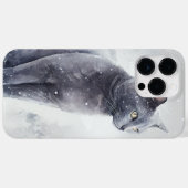 水彩美ロシアのしい猫 Case-Mate iPhoneケース (裏面 (横))