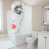 水彩美女顔 シャワーカーテン (インサイチュ)