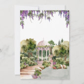 水彩美学ガーデンエレガントブライダルシャワー 招待状 (裏面)