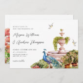 水彩美学庭園の結婚式 セーブザデート (正面/裏面)