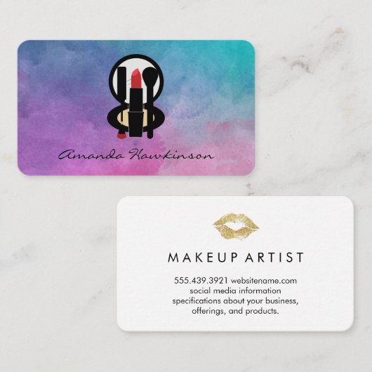 水彩美容師 名刺 (正面/裏面)