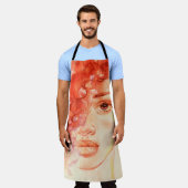 水彩美少女 エプロン (着用した状態)