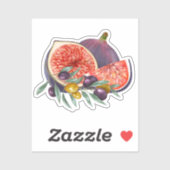 水彩美画とオリーブのアートワーク シール (シート)