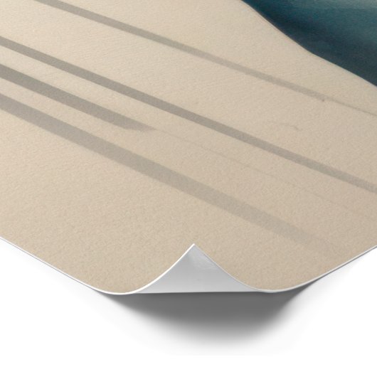 水彩美絵画しいアジアの女性の花 ポスター (角)