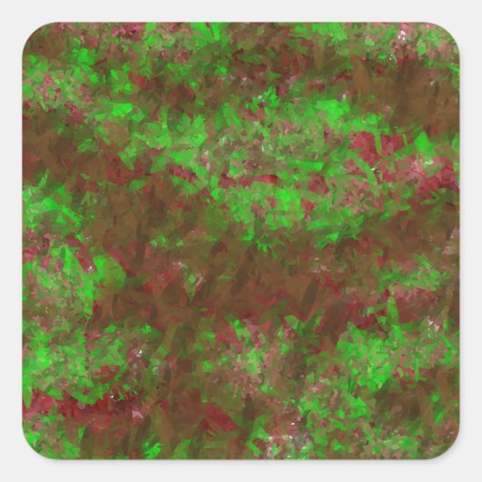 水彩美絵画しい花園 スクエアシール (正面)