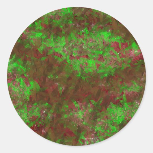 水彩美絵画しい花園 ラウンドシール (正面)