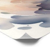 水彩美絵画水ニンフ ポスター (角)