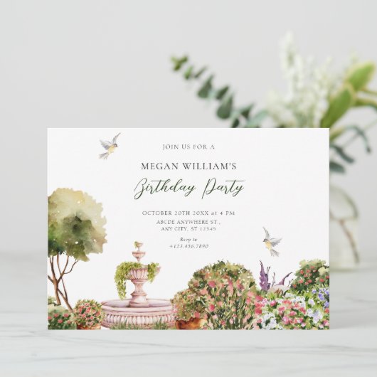 水彩美観庭園 招待状 (スタンド正面)