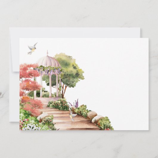 水彩美観庭園 招待状 (裏面)