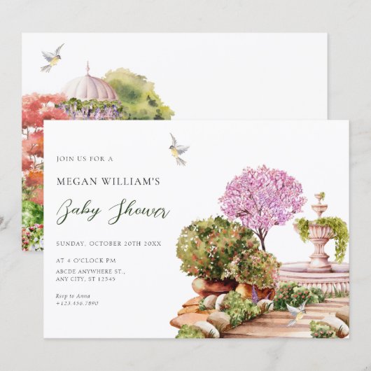 水彩美観庭園 招待状 (正面/裏面)