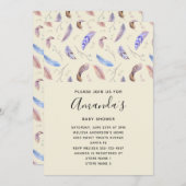 水彩羽と離れ 招待状 (正面/裏面)