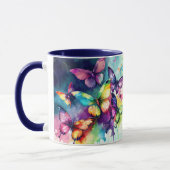 水彩羽ばたき蝶 マグカップ (左)