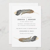 水彩羽デュオリハーサルディナー 招待状 (正面/裏面)