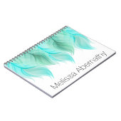 水彩羽パーソナライズされた ノートブック (左側)