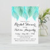 水彩羽ブライダルシャワー 招待状 (スタンド正面)