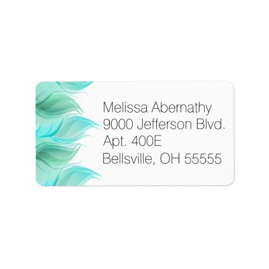 水彩羽モダン ラベル (正面)