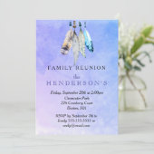 水彩羽毛オンパープルバックファミリー懇親会 招待状 (スタンド正面)