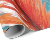 水彩羽毛：ソフト羽毛パターン ラッピングペーパー (ロールコーナー)