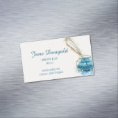 水彩羽芸術的ペンクラシックライター マグネット名刺 (インサイチュ)