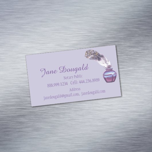 水彩羽芸術的ペンクラシック公証人 マグネット名刺 (インサイチュ)