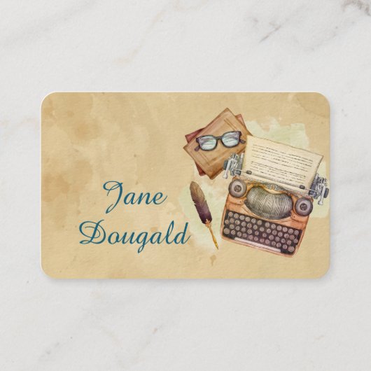 水彩羽芸術的ペン型ラクラシックイター 名刺 (裏面)