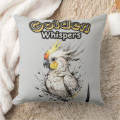 水彩翼 | 飛行中のコッカティエル クッション (ブランケット)