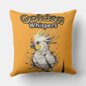 水彩翼 | 飛行中のコッカティエル クッション (裏面)