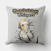 水彩翼 | 飛行中のコッカティエル クッション (正面)