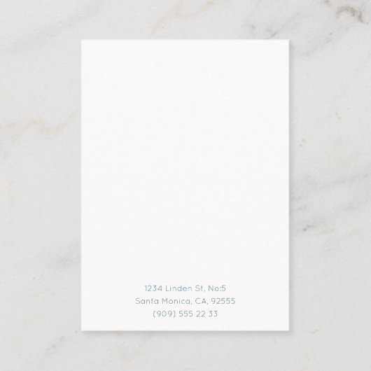 水彩耳飾り名刺 名刺 (裏面)