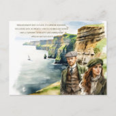 水彩聖パトリックの日アイリッシュ引用文イェーツ シーズンポストカード (正面)