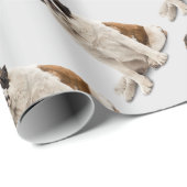 水彩聖ベルナルドッグペット動物おもしろいアート ラッピングペーパー (ロールコーナー)