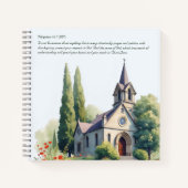 水彩聖書聖句カトリック教会 ノートブック (正面)