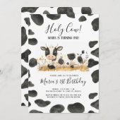 水彩聖牛農誕生会 招待状 (正面/裏面)