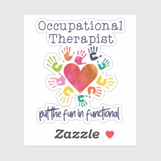 水彩職業セラピストザおもしろいイン シール (シート)