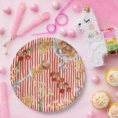 水彩肉丸イタリアンフードイラスト ペーパープレート (パーティー)