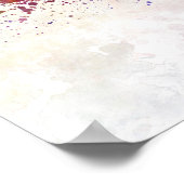 水彩背景のアーバーのスカイライン ポスター (角)