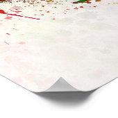 水彩背景のオークランドのスカイライン ポスター (角)