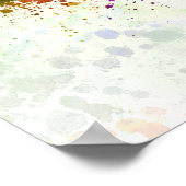 水彩背景のグランドラピッドのスカイライン ポスター (角)