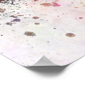 水彩背景のダルスのスカイライン ポスター (角)