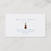 水彩背景のバイオリン 名刺 (裏面)