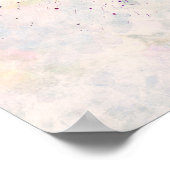 水彩背景のブリスベンのスカイライン ポスター (角)