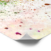 水彩背景のリールスカイライン ポスター (角)