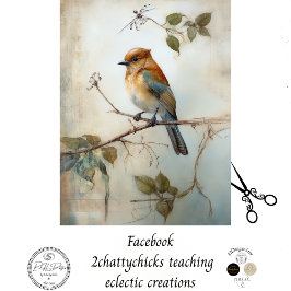 水彩背景の鳥 薄葉紙