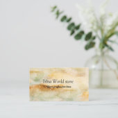 水彩背景グリーングリッター抽象芸術 名刺 (スタンド正面)