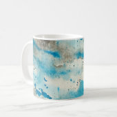 水彩背景デザイン コーヒーマグカップ (正面左)