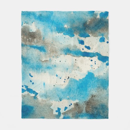水彩背景デザイン フリースブランケット (正面)