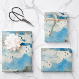 水彩背景デザイン ラッピングペーパーシート